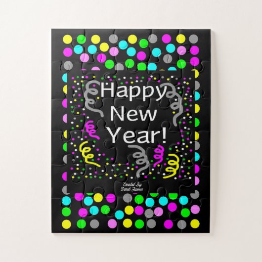 Happy New Year-groetings Puzzle 11 x 14 inch Legpuzzel (Verticaal)