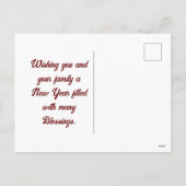 Happy New Year Holiday Briefkaart (Achterkant)
