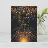 Happy new year holiday elegant Flat Card (Staand voorkant)