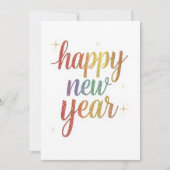 Happy new year holiday elegant Flat Card (Voorkant)