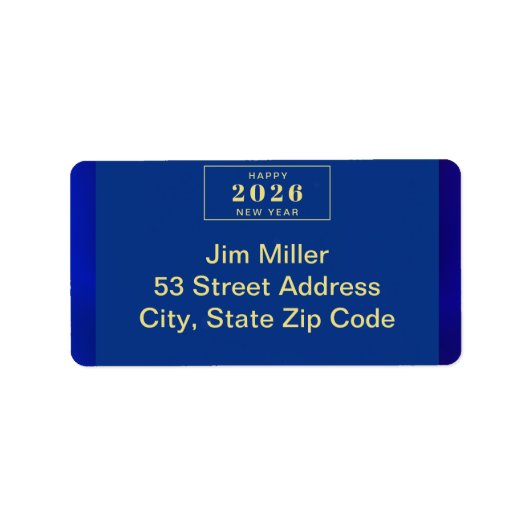 Happy New Year Holiday Etiket (Voorkant)