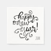 Happy New Year Holiday Napkin Servetten (Voorkant)
