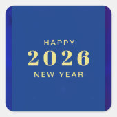 Happy New Year Holiday Vierkante Sticker (Voorkant)