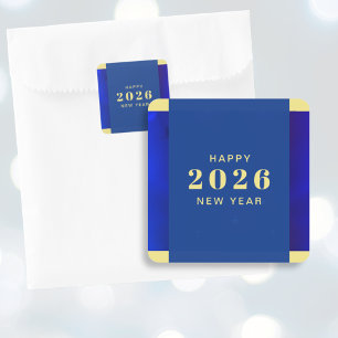 Happy New Year Holiday Vierkante Sticker