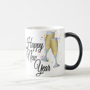 Happy New Year I Champagne Glasses Magische Mok