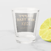 Happy New Year Juicht voor een nieuw begin Custom Shot Glas (Achterkant)