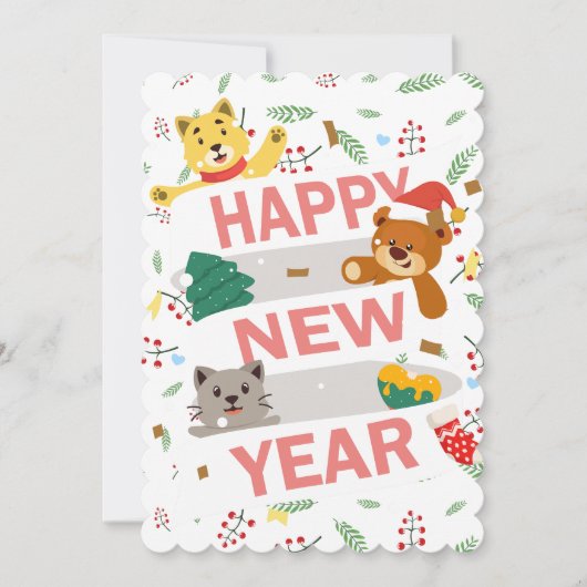  Happy new year Kaart (Voorkant)