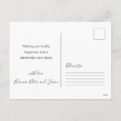 Happy New Year Kalligrafie script Foto Briefkaart (Achterkant)