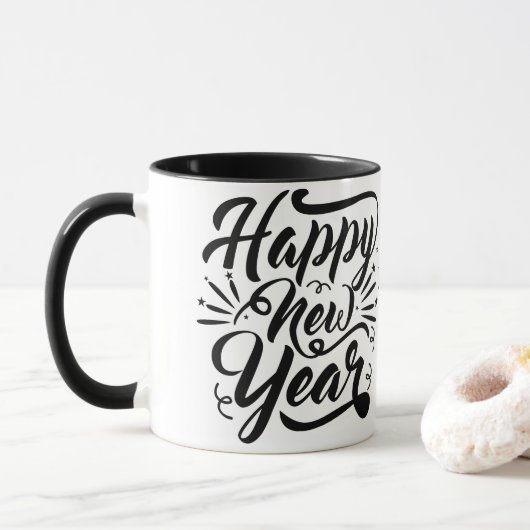 Happy New Year koffie Mok (Met donut)