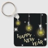 Happy New Year Lightbulbs Sleutelhanger (Voorkant)