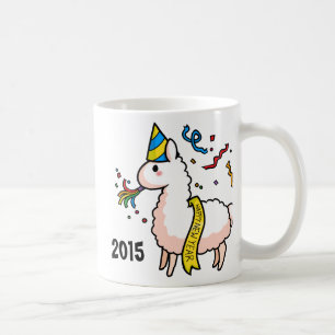 Happy New Year Llama Koffiemok
