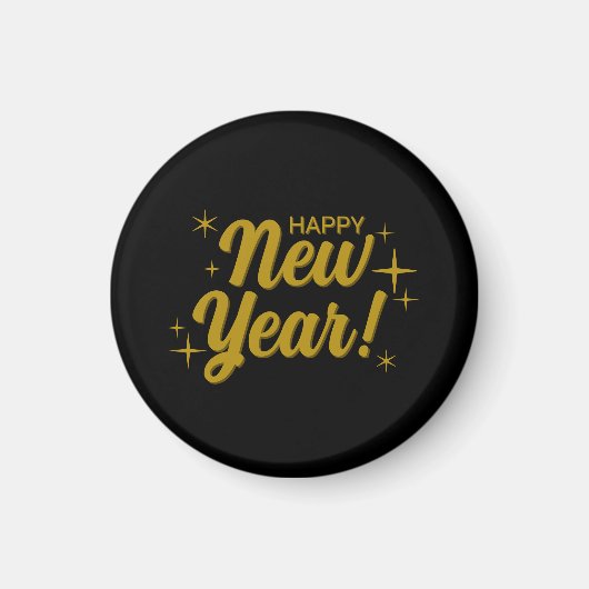 Happy New Year Magnet Magneet (Voorkant)