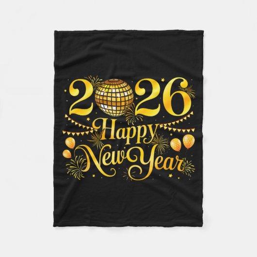 Happy New Year Matching New Year Eve Party Disco B Fleece Deken (Voorkant)