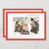 Happy New Year Modern Elegant Red Simple Kaart (Voorkant / Achterkant)