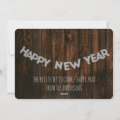 Happy New Year Modern Family Photo Collage Review Feestdagenkaart (Achterkant)