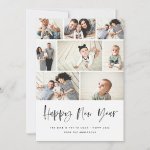 Happy New Year Modern Family Photo Collage Review Feestdagenkaart