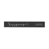 Happy New Year Modern Script Starburst Address (Individueel)