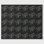Happy New Year Moderne Script Chic Gold Starburst Cadeaupapier (Vlak)