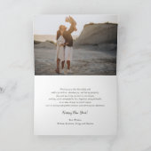 Happy New Year Moderne Script Chic Gold Starburst Feestdagen Kaart (Binnen)