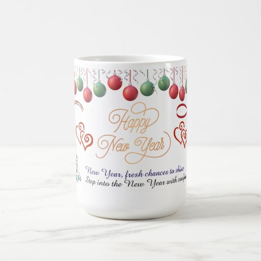 Happy New Year Mug – Premium Celebration design (Centre)