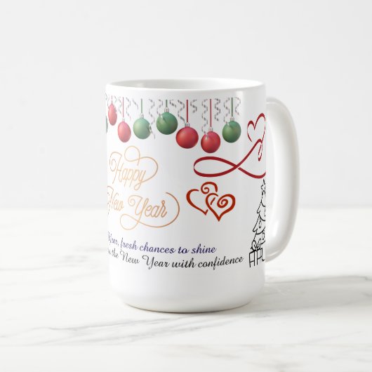 Happy New Year Mug – Premium Celebration design (Devant droit)