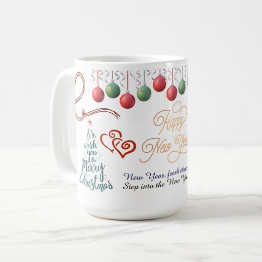 Happy New Year Mug – Premium Celebration design (Devant gauche)
