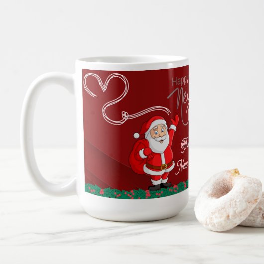 Happy New Year Mug – Premium Celebration Design (Avec donut)