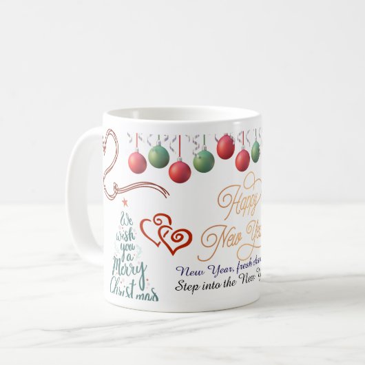 Happy New Year Mug – Premium Celebration Design (Devant gauche)