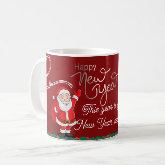 Happy New Year Mug – Premium Celebration Design (Devant gauche)