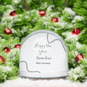 Happy new year name message gray simple holiday (Noël)