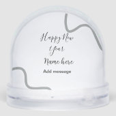 Happy new year name message gray simple holiday (Arrière)