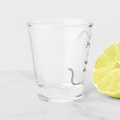 Happy new year name message gray simple holiday  shot glas (Links)