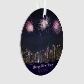 Happy New Year New York Customizable Ornament  (devant)