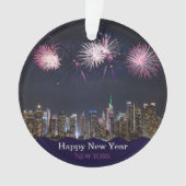 Happy New Year New York Customizable Ornament  (devant)