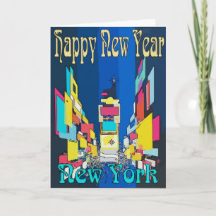 Happy New Year New York Feestdagen Kaart