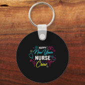 Happy New Year Nurse Shirt, Fireworks Stethoscope  Sleutelhanger (Voorkant)