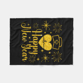 Happy New Year Nurses Heartbeat Fireworks New Year Fleece Deken (Voorkant (Horizontaal))