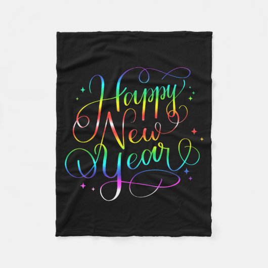 Happy New Year Nye Years Eve Family Party Countdow Fleece Deken (Voorkant)