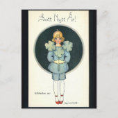 Happy New Year - oude Scandinavisch - Retro Feestdagenkaart (Voorkant)