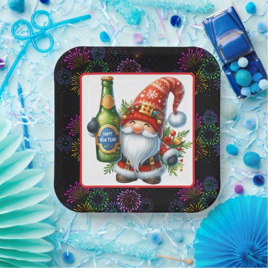 Happy New Year Papieren Bordje (Feest)