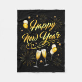 Happy New Year Party 2026 Ballon Family Matching Fleece Deken (Voorkant)