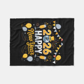 Happy New Year Party 2026 Balloon Family Matching Fleece Deken (Voorkant (Horizontaal))