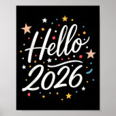 Happy New Year Party 2026 Familie Matching Mannen Poster (Voorkant)