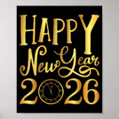 Happy New Year Party 2026 Family Matching Poster (Voorkant)