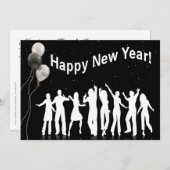 Happy New Year Party Kaart (Voorkant / Achterkant)