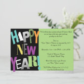 Happy New Year Party Uitnodiging (Staand voorkant)