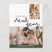 Happy New Year Passen getrouwd Mr. en Mrs Green Briefkaart (Voorkant)