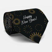 Happy New Year Pattern - Stropdas (Opgerold)