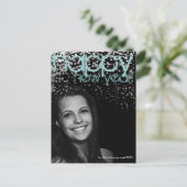 Happy New Year Photo Briefkaart (Staand voorkant)