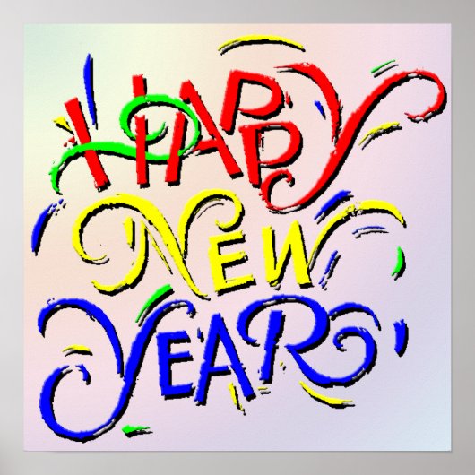Happy New Year Poster (Voorkant)